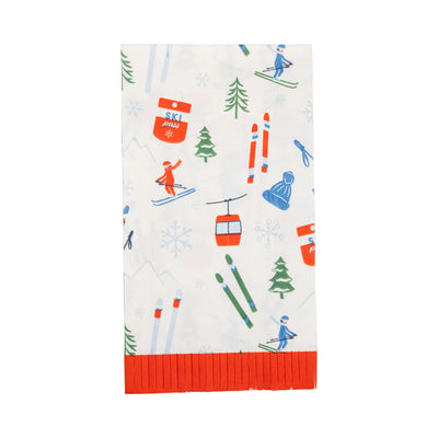 PLNP1647 - Snow Ski Guest Napkin