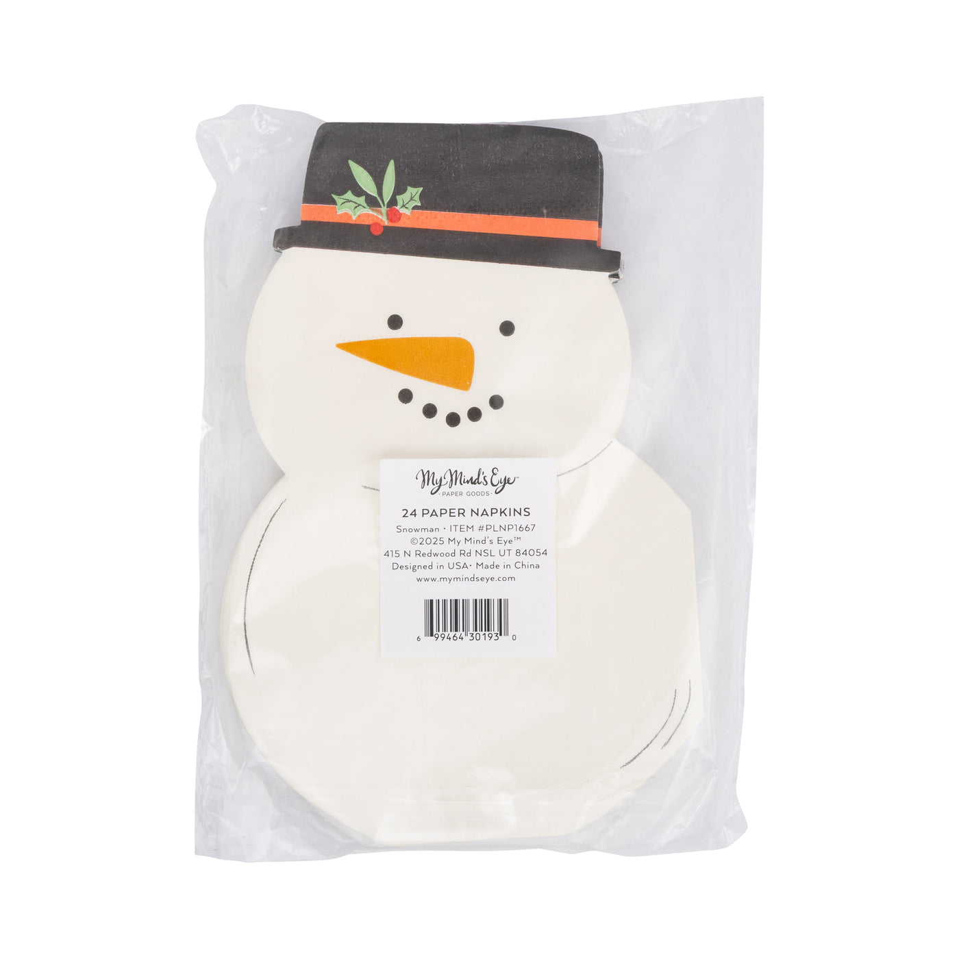 PLNP1667 - Snowman Shaped Guest Napkin