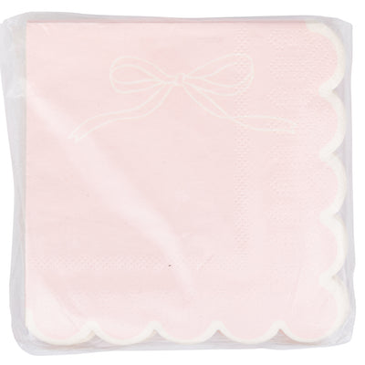 PLNP1736 - Pink Dainty Bows Cocktail Napkin