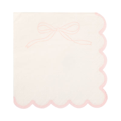 PLNP1736 - Pink Dainty Bows Cocktail Napkin