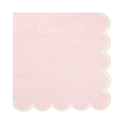 PLNP1736 - Pink Dainty Bows Cocktail Napkin