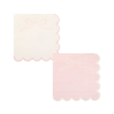 PLNP1736 - Pink Dainty Bows Cocktail Napkin