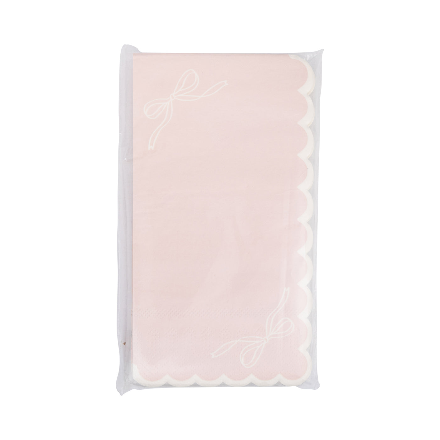 PLNP1737 - Pink Corner Bows Guest Napkin
