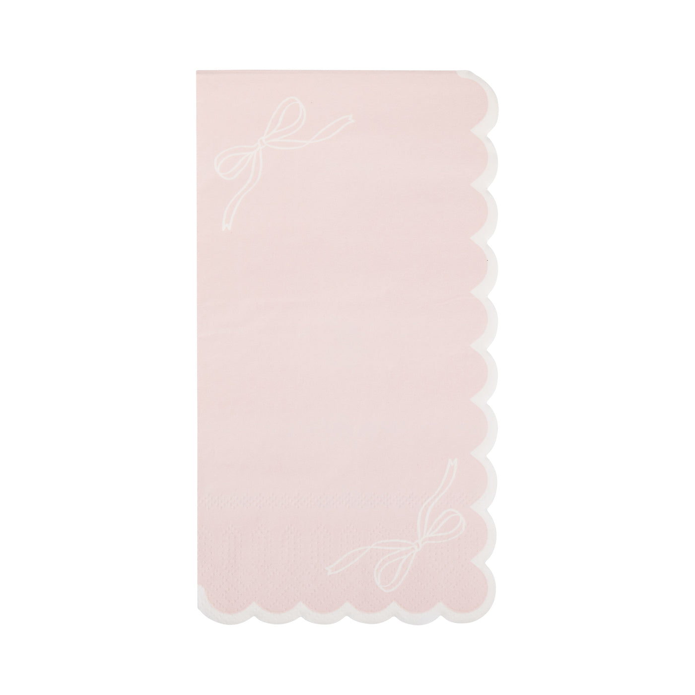 PLNP1737 - Pink Corner Bows Guest Napkin