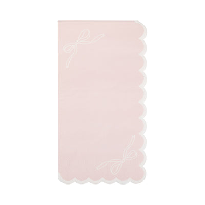 PLNP1737 - Pink Corner Bows Guest Napkin