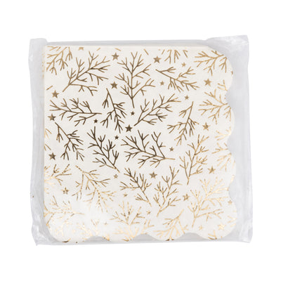 PLNP1767 - Foiled Sprigs and Foliage Cocktail Napkin