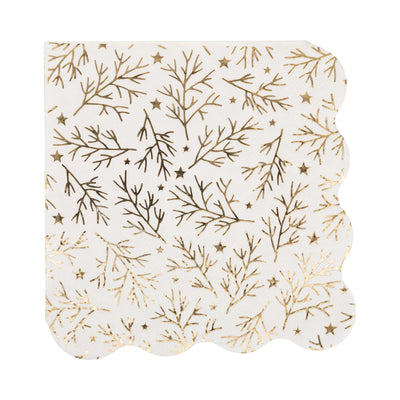 PLNP1767 - Foiled Sprigs and Foliage Cocktail Napkin