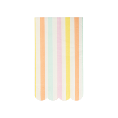 PLNP225 - Spring Stripe Scallop Paper Dinner Napkin