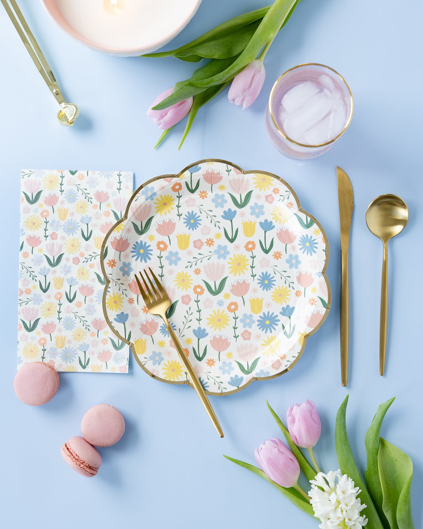 PLNP251 - Spring Floral Paper Dinner Napkin