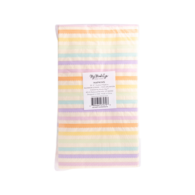 PLNP278 - Rainbow Stripe Paper Dinner Napkin