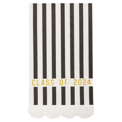 PLNP292 - Foiled Class of 2024 Fringe Paper Dinner Napkin