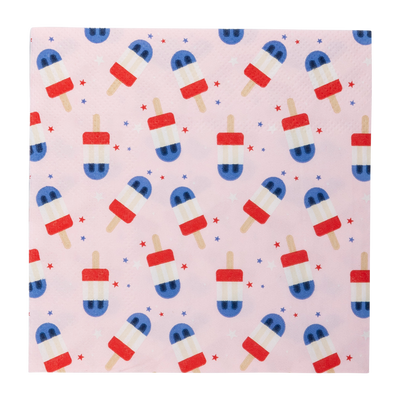 PLNP383 - Popsicles Pattern Paper Cocktail Napkin