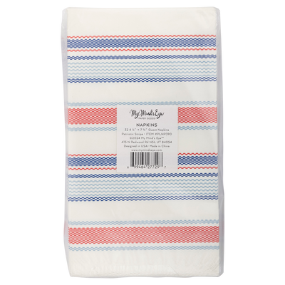 PLNP390 - Patriotic Stripe Paper Guest Napkin