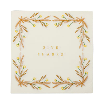 PLNP577 - Give Thanks Cream Cocktail Napkin