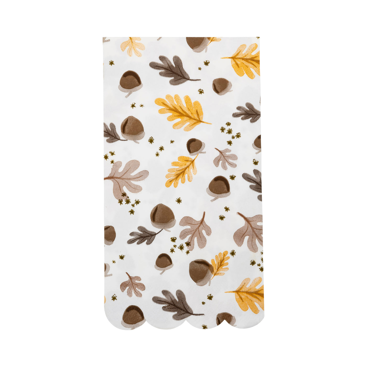 PLNP585 - Scattered Leaves Scallop Dinner Napkin