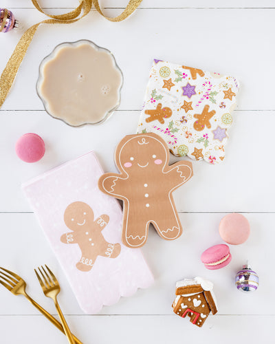 PLNP651 - Gingerbread Man Scallop Guest Napkin