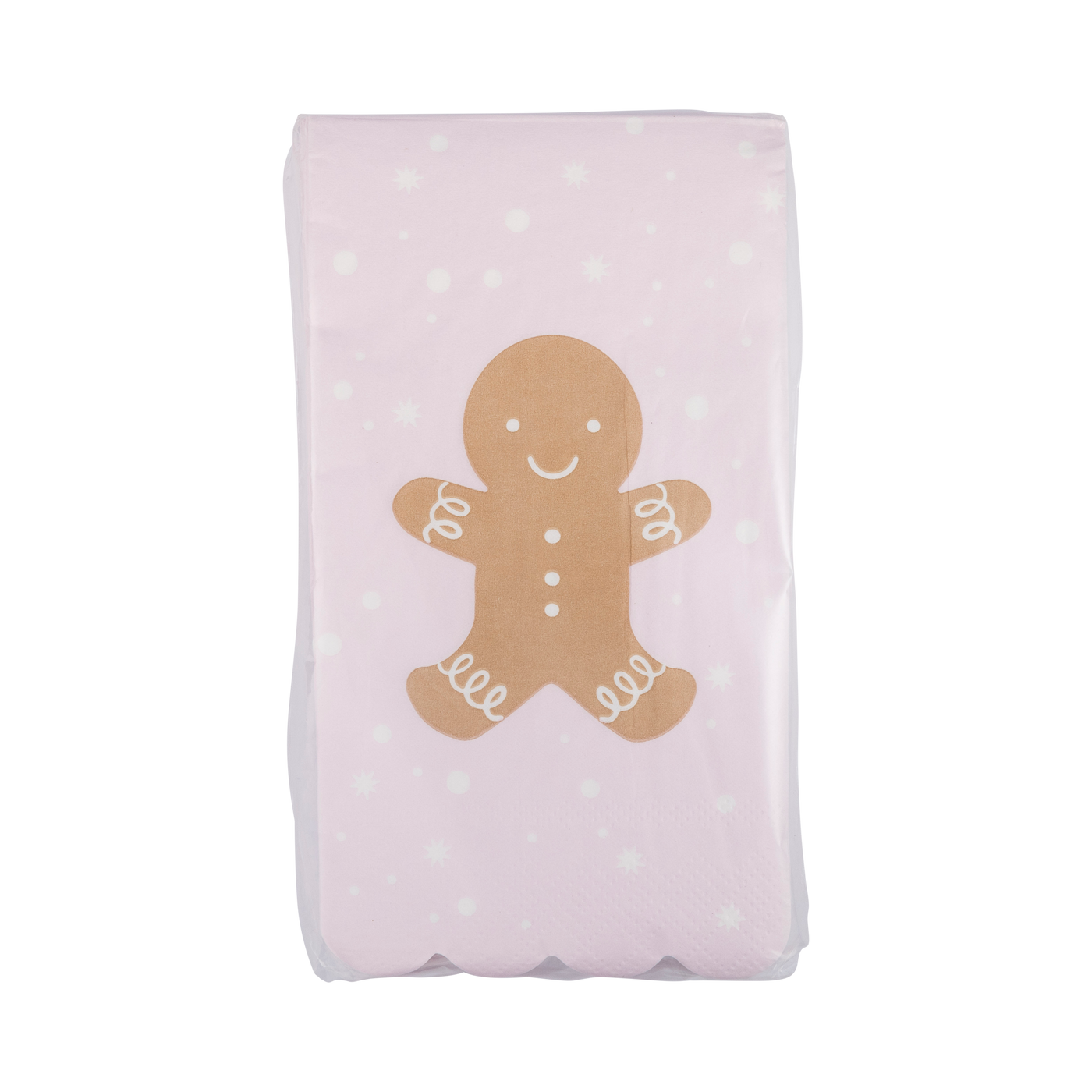 PLNP651 - Gingerbread Man Scallop Guest Napkin