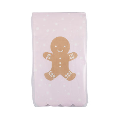 PLNP651 - Gingerbread Man Scallop Guest Napkin