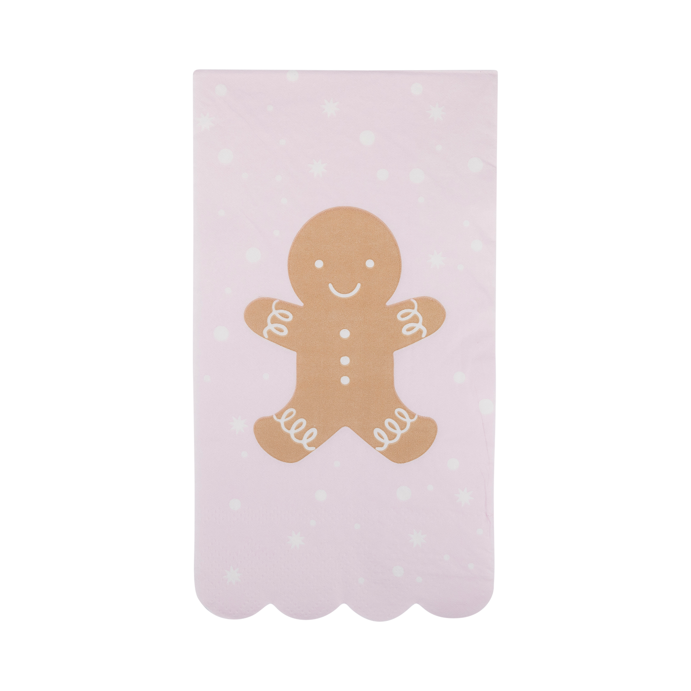 PLNP651 - Gingerbread Man Scallop Guest Napkin