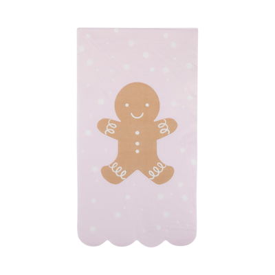 PLNP651 - Gingerbread Man Scallop Guest Napkin