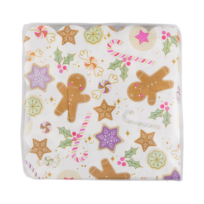 PLNP669 - Gingerbread Scallop Cocktail Napkin