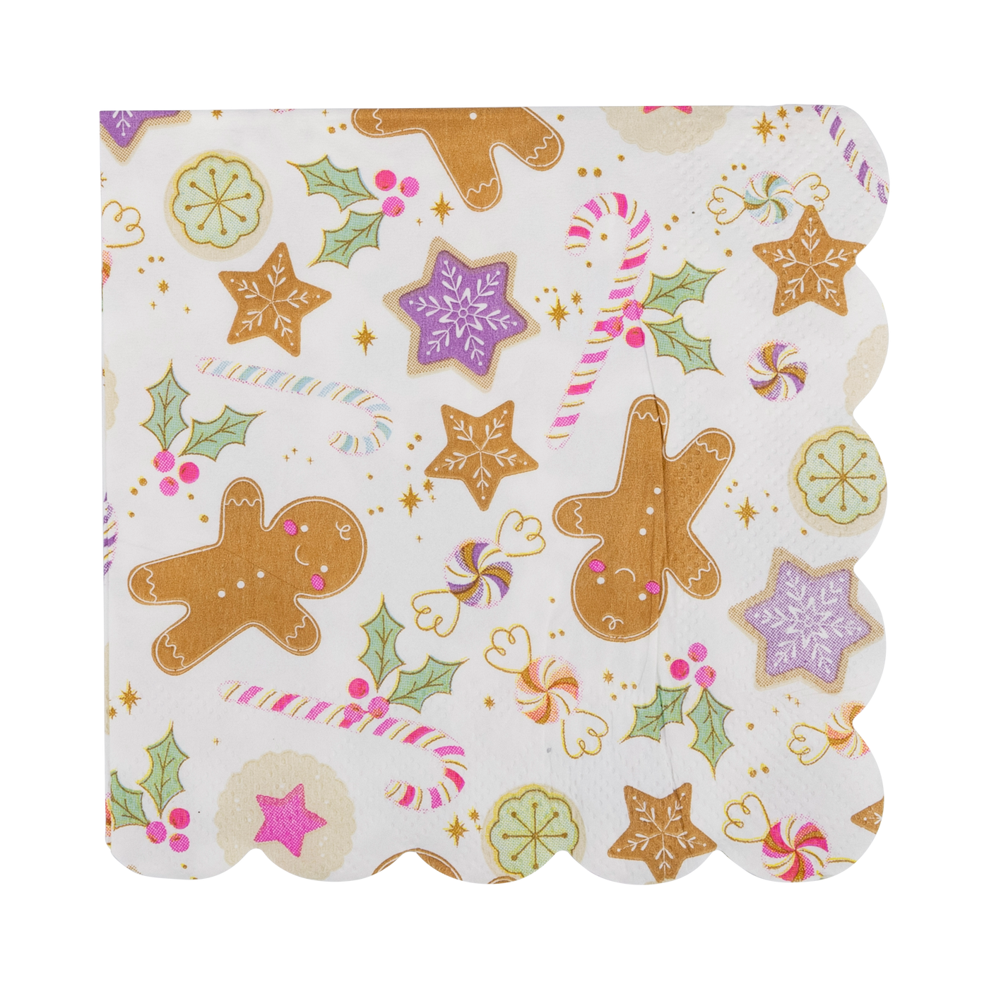 PLNP669 - Gingerbread Scallop Cocktail Napkin