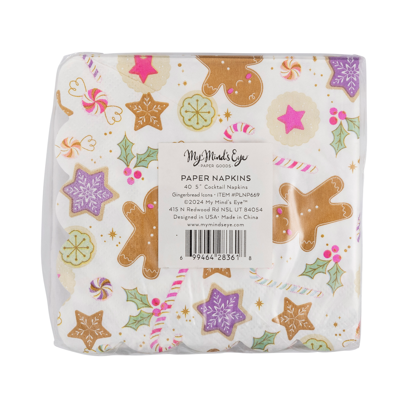 PLNP669 - Gingerbread Scallop Cocktail Napkin