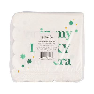 PLNP821 - Foil Lucky Era Scallop Cocktail Napkin