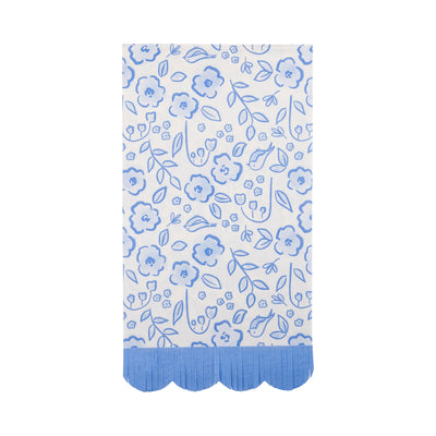 PLNP861 - Floral Scatter Fringe Guest Napkin