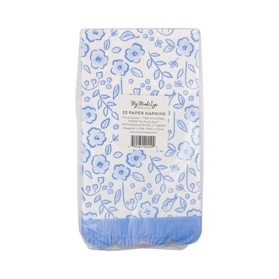 PLNP861 - Floral Scatter Fringe Guest Napkin