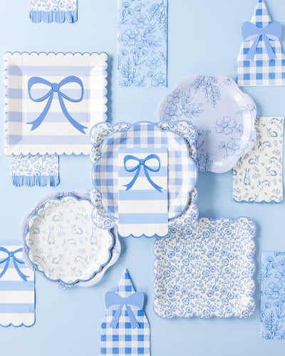 PLNP871 - Gingham Guest Napkin and Ring Set