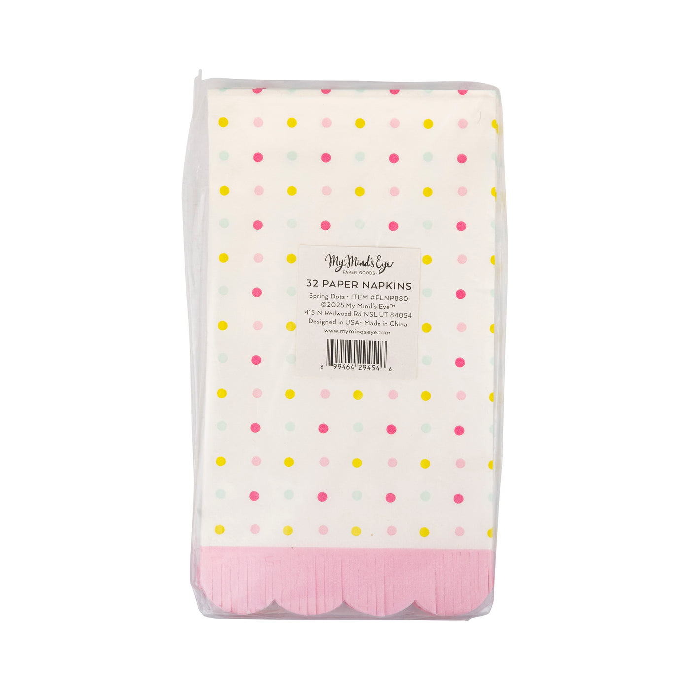 PLNP880 - Spring Dots Scallop Guest Napkin