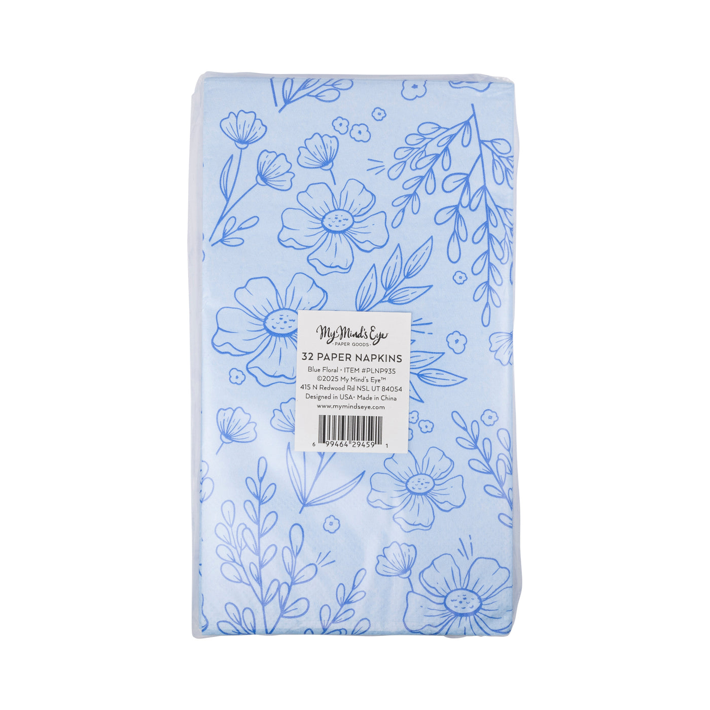 PLNP935 - Blue Floral Guest Napkin