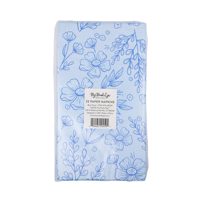 PLNP935 - Blue Floral Guest Napkin