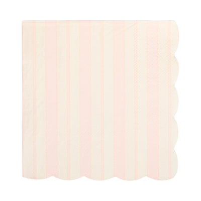 PLNP940 - Striped Scallop Cocktail Napkin Set