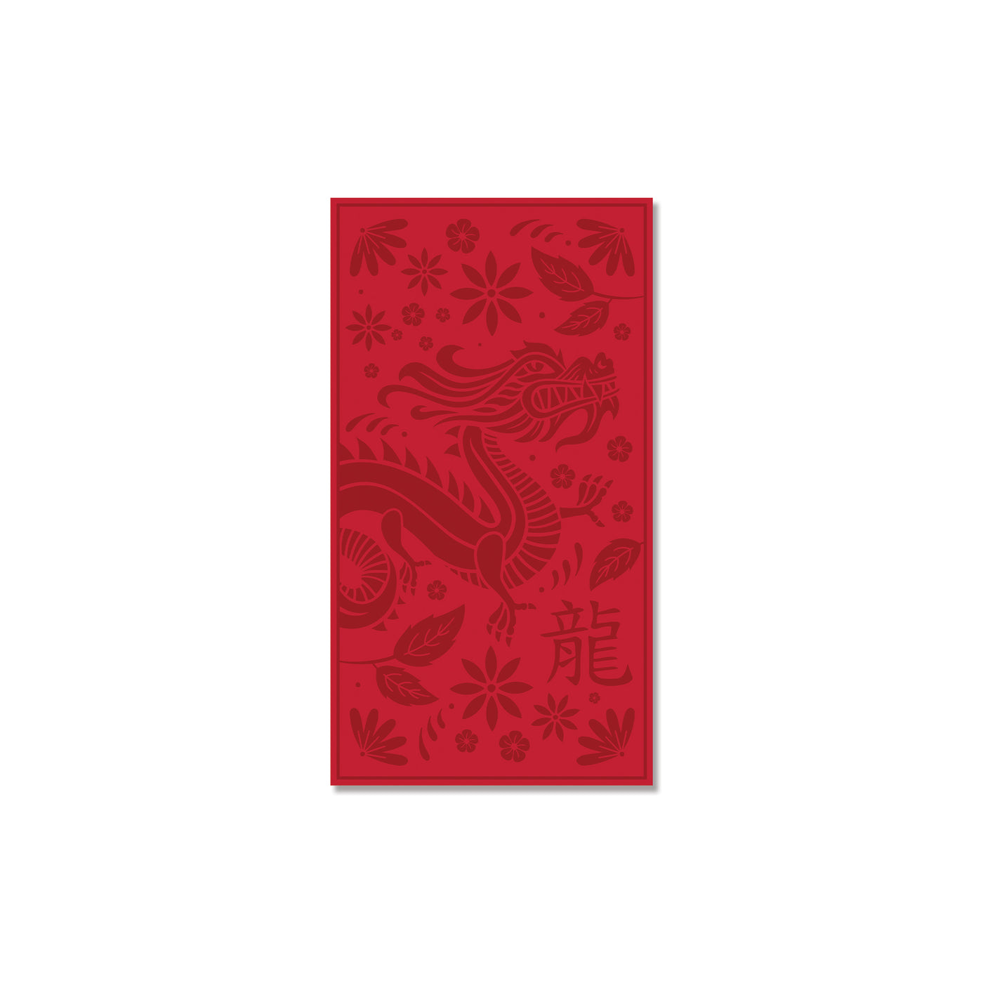 PLNY172 - Lunar New Year Dragon Floral Guest Napkin