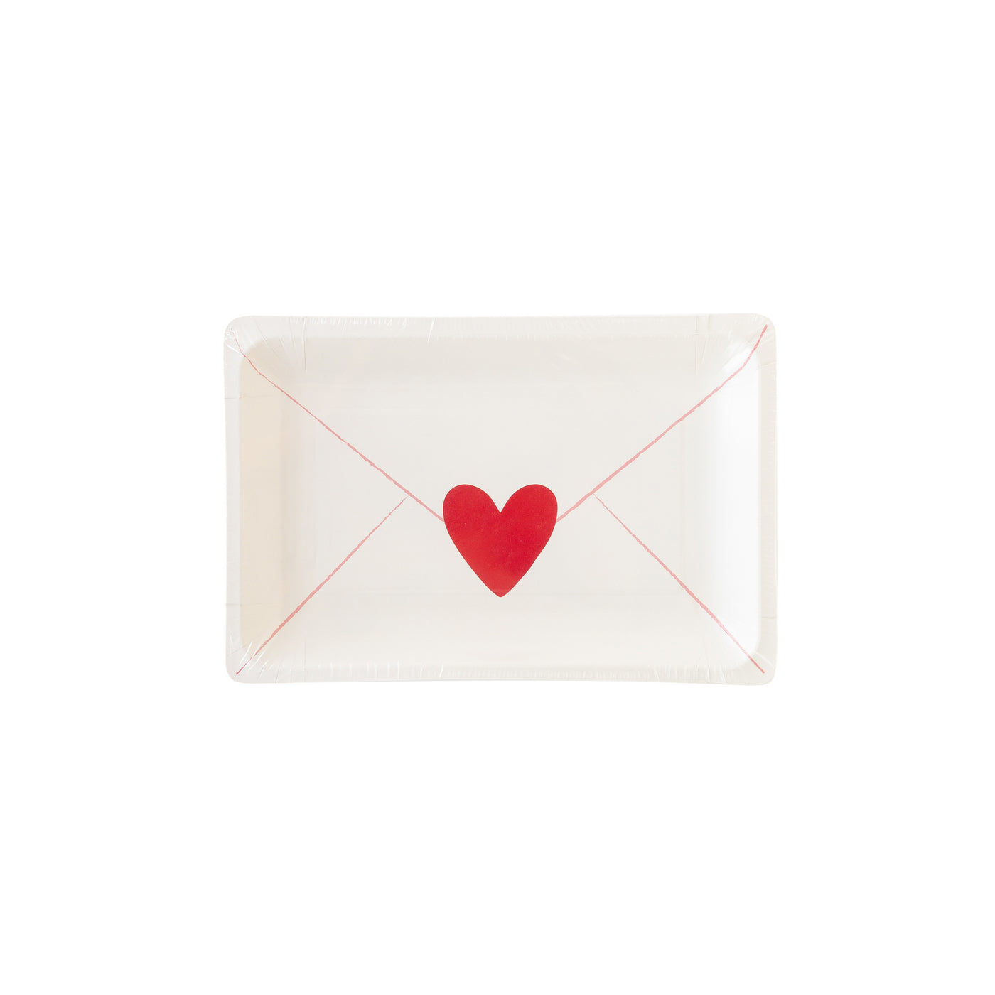 PLPL102 - Love Letter Shaped Paper Plate