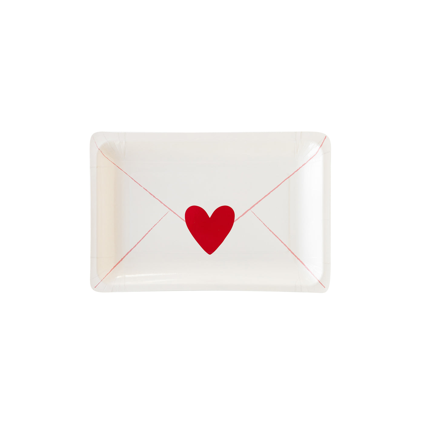 PLPL102 - Love Letter Shaped Paper Plate