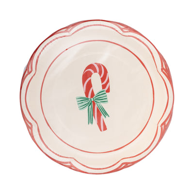 PLPL1586 - Round Candy Cane Paper Plate