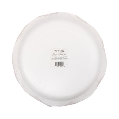 PLPL1586 - Round Candy Cane Paper Plate