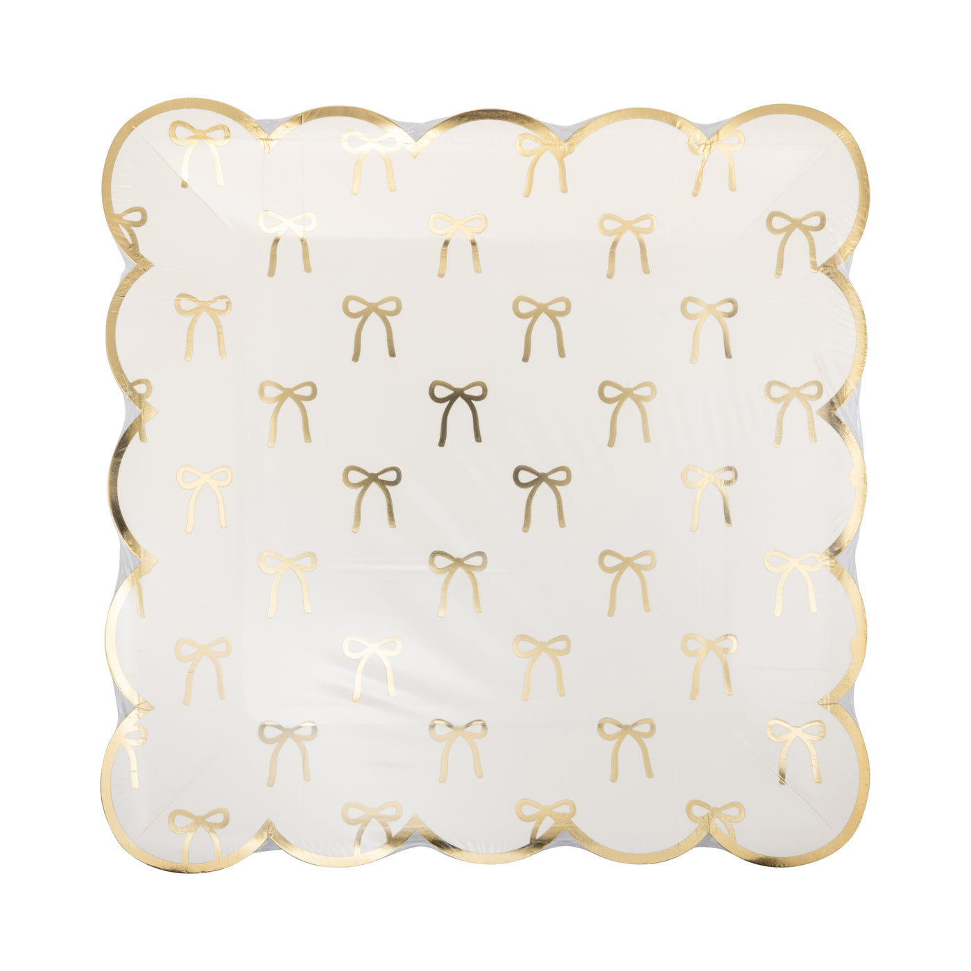 PLPL1681 - Gold Bows Paper Plate