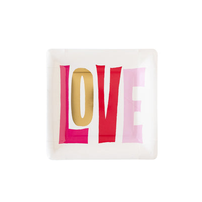 PLPL176 - Square Love Paper Plate