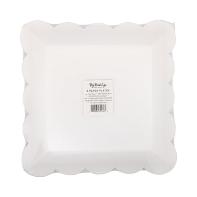 PLPL1828 - Large Pink Bows Paper Plate Set