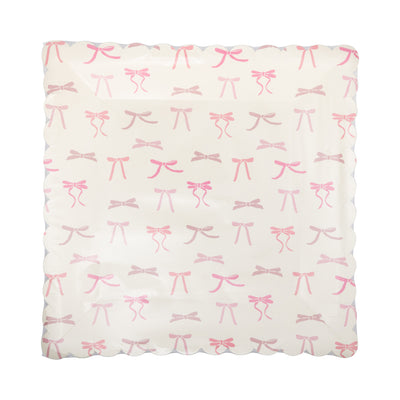 PLPL1829 - Pink Multi Bows Paper Plate