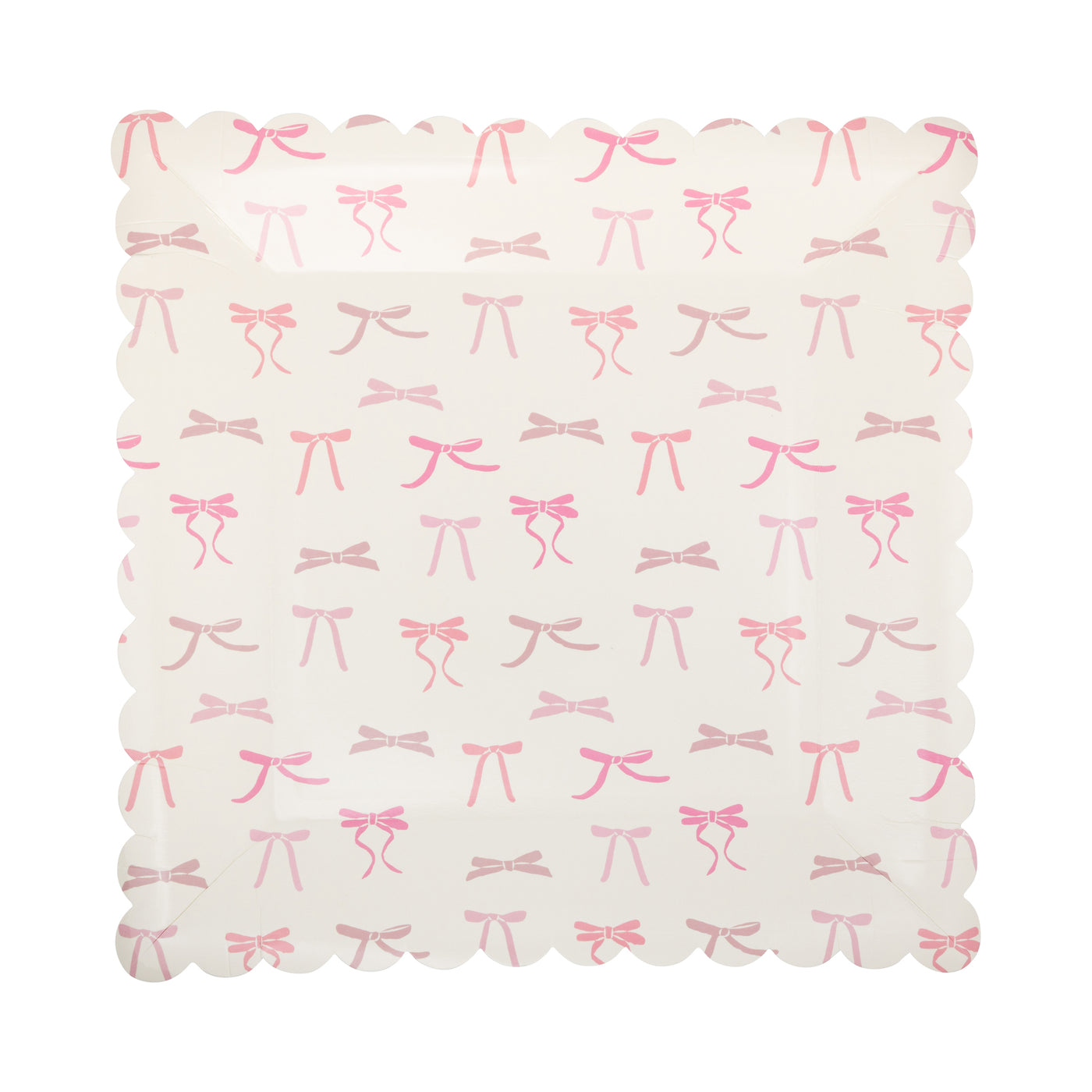 PLPL1829 - Pink Multi Bows Paper Plate