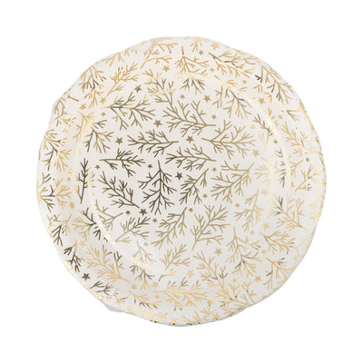 PLPL1833 - Gold Sprigs Paper Plate