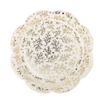 PLPL1833 - Gold Sprigs Paper Plate
