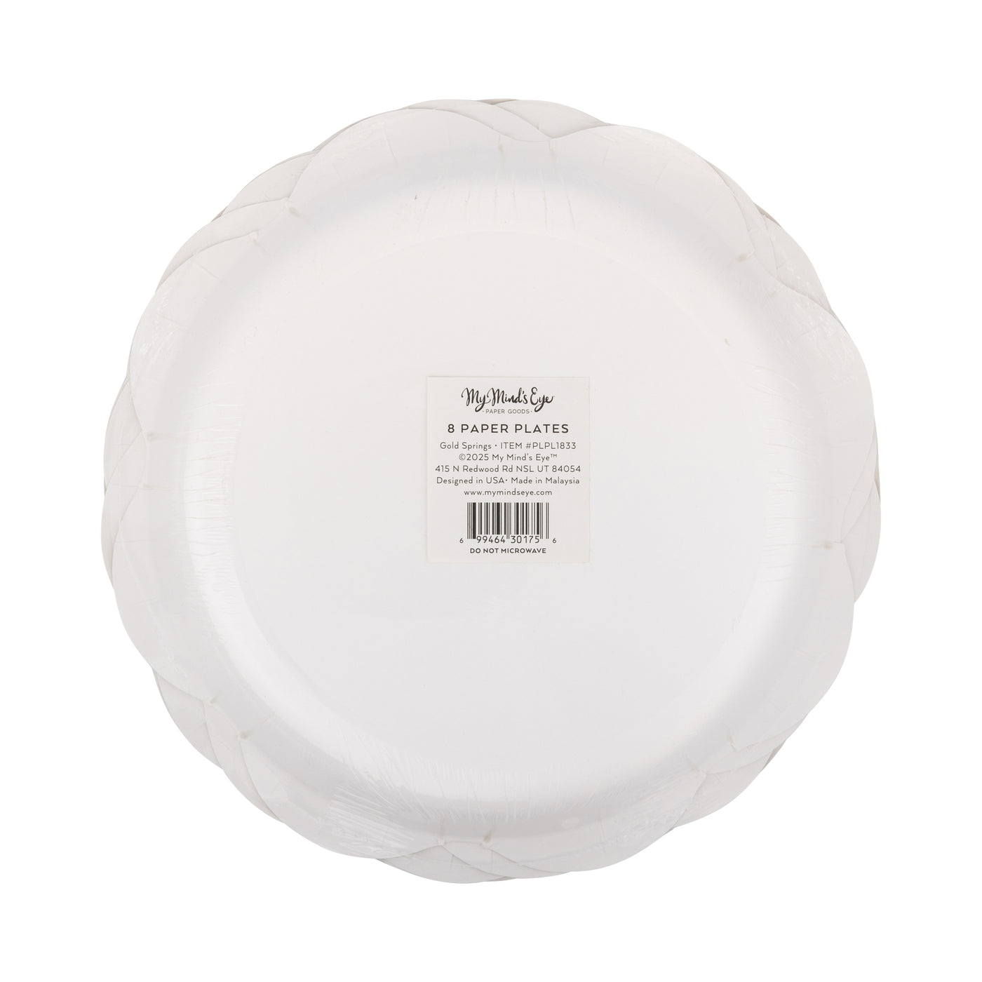 PLPL1833 - Gold Sprigs Paper Plate