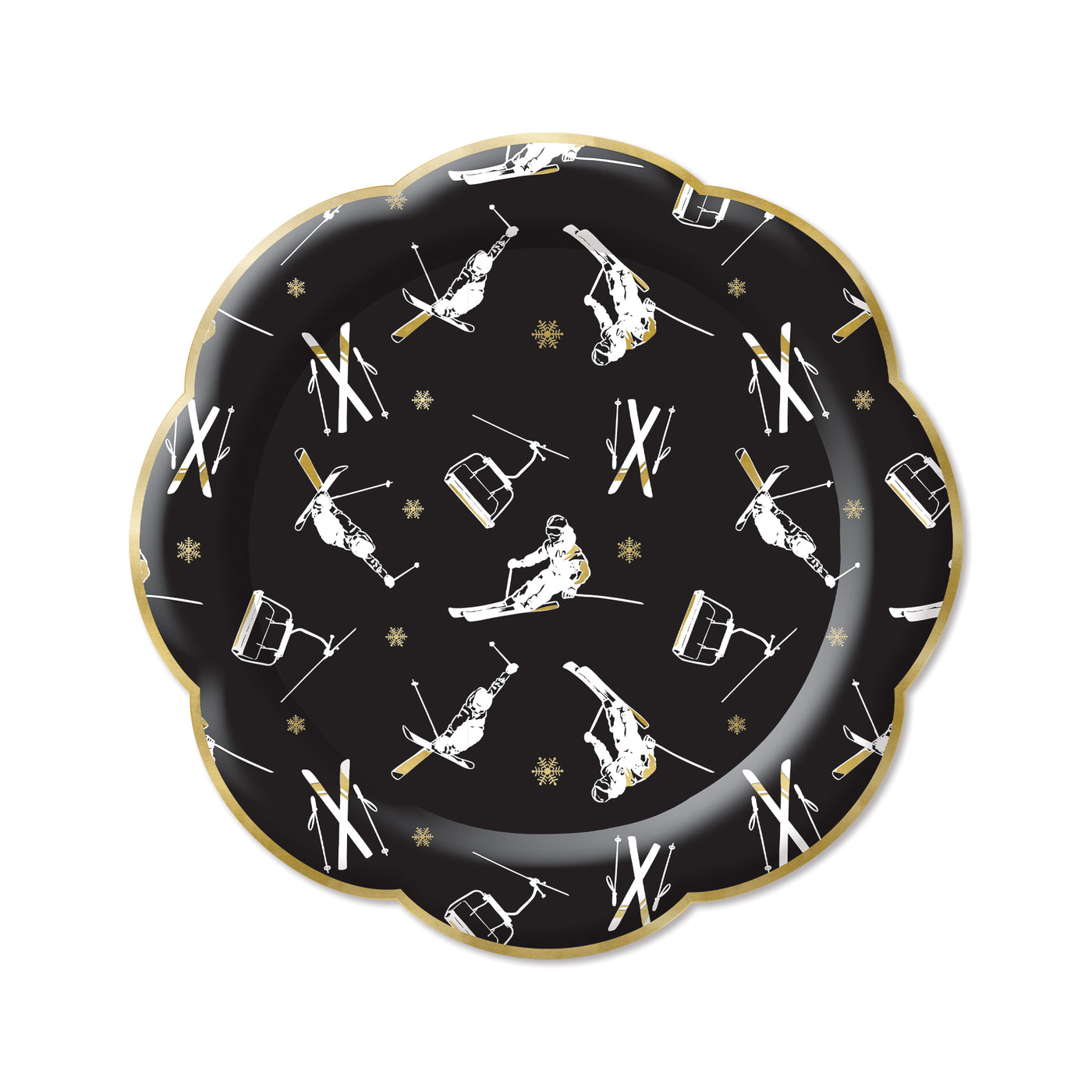 PLPL1841 - Snow Ski Paper Plate