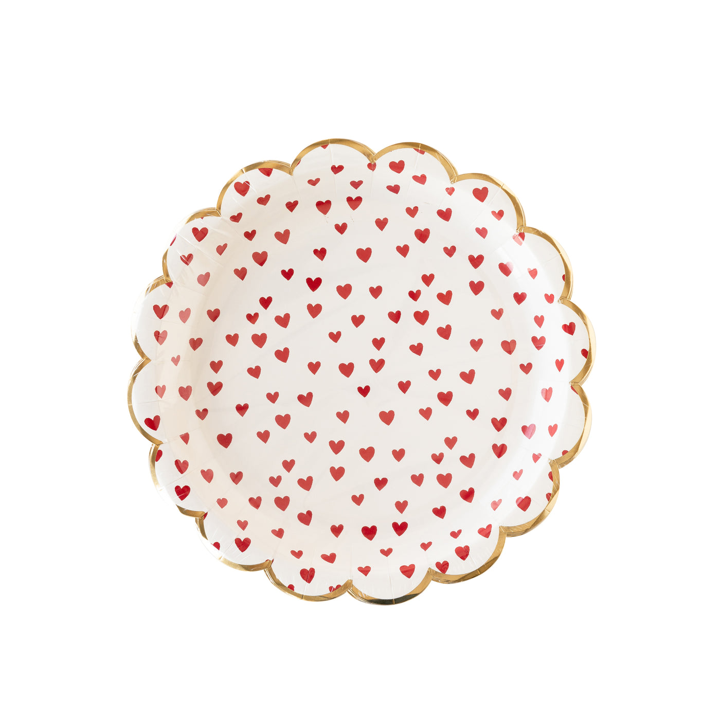 PLPL189 - Tiny Red Hearts Paper Plate
